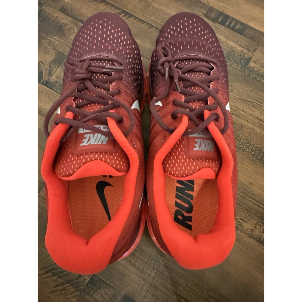 Nike Air Max 2017 Night Maroon White Red Sneakers 849559-601 Men's Size 13 NEW - Picture 8 of 10